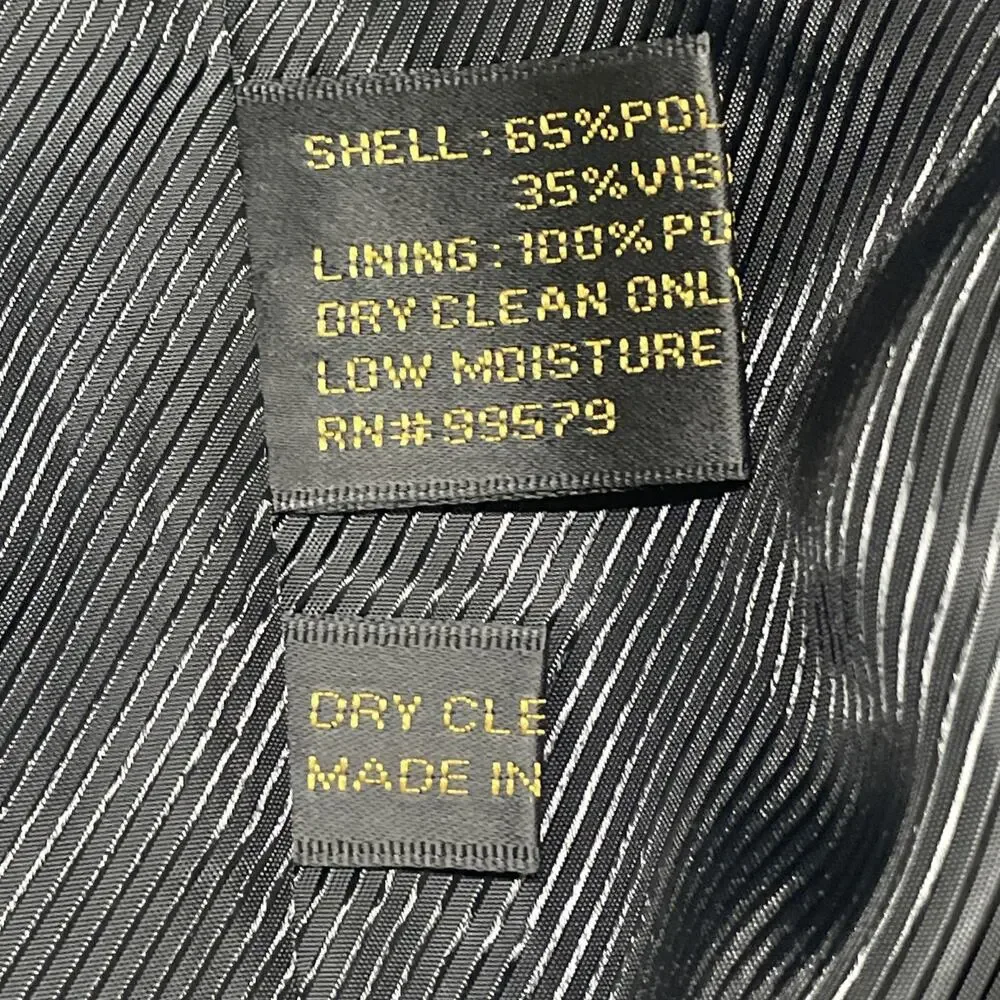 NWT Martino Men 48L Black Pinstripe Longline Blazer 3 Button Front Classic Sharp